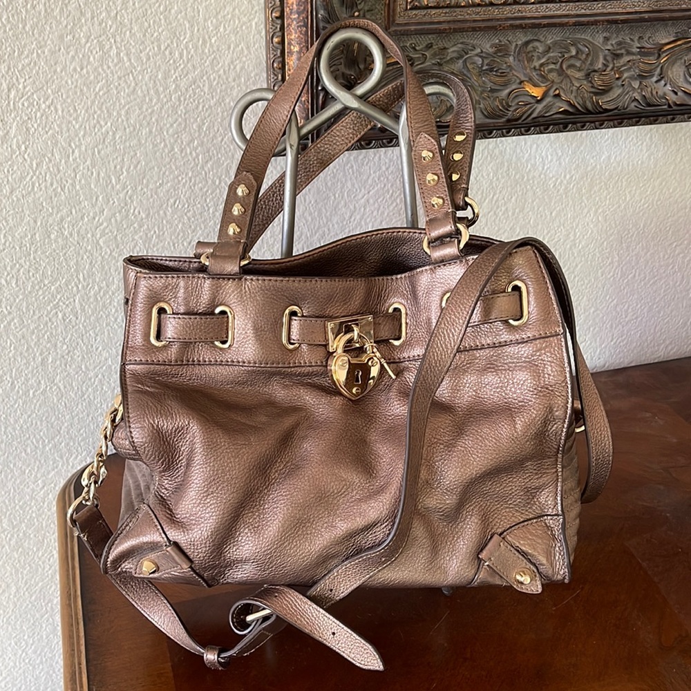 Bronze leather Juice Couture purse